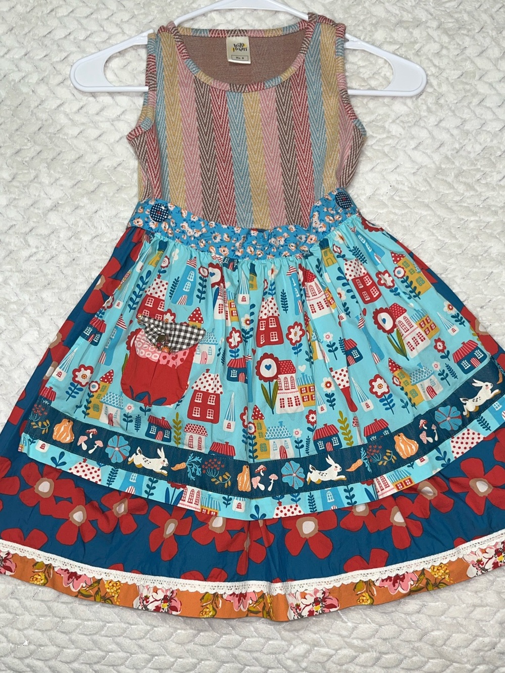 Apron twirl dress by WILDFLOWERS  Sz 8 New condition